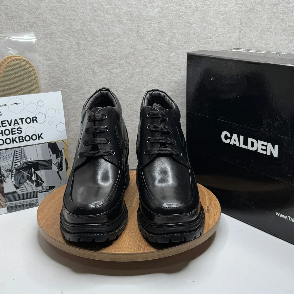 Calden 5.2 in Elevator Shoes Height Increasing Lace Up‎ Shoes boots Black US 7.5